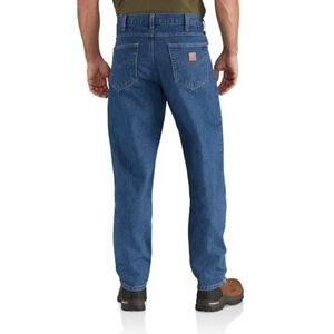 NEW Carhartt B18 STW Denim Jeans Mens 46x34 Straight Leg Traditional Fit NWT‎